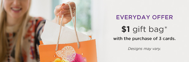 Everyday Offer - $1 gift bag*