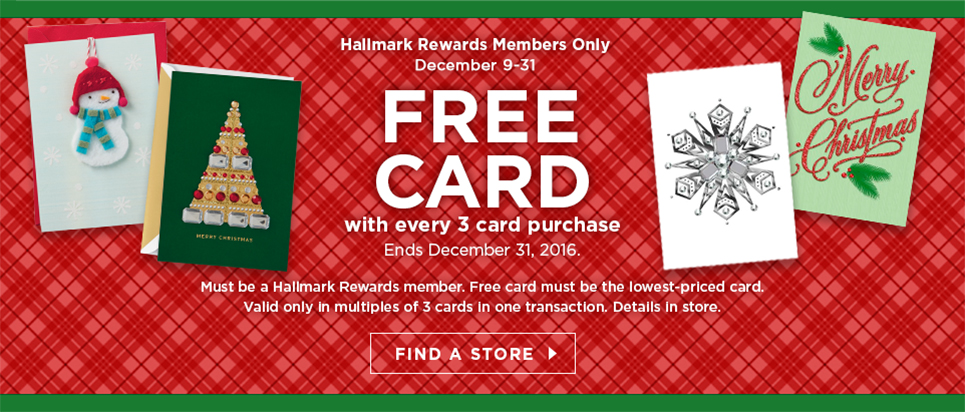 Free Card with every 3 card purchases