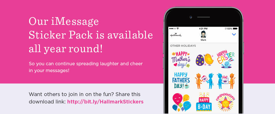 Our iMessage Sticker Pack is available all year round!