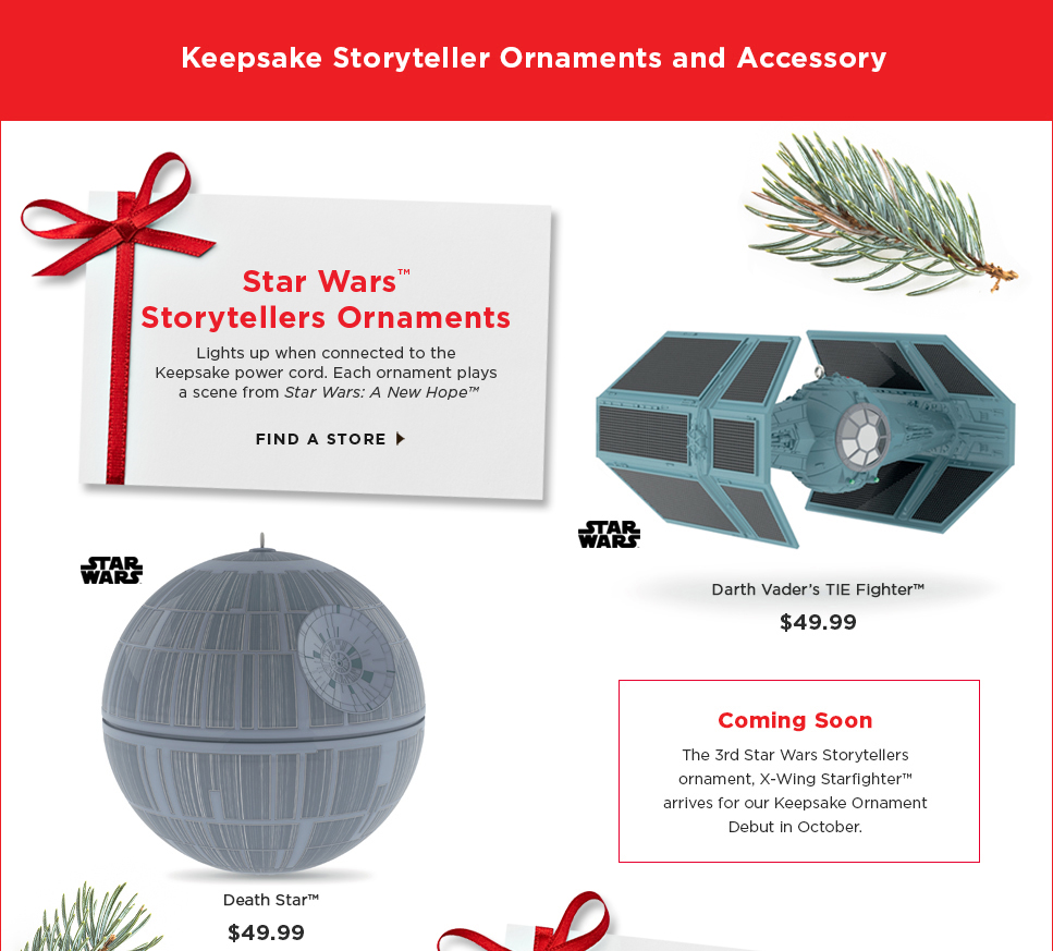 Keepsake Storyteller Ornaments and Accessory