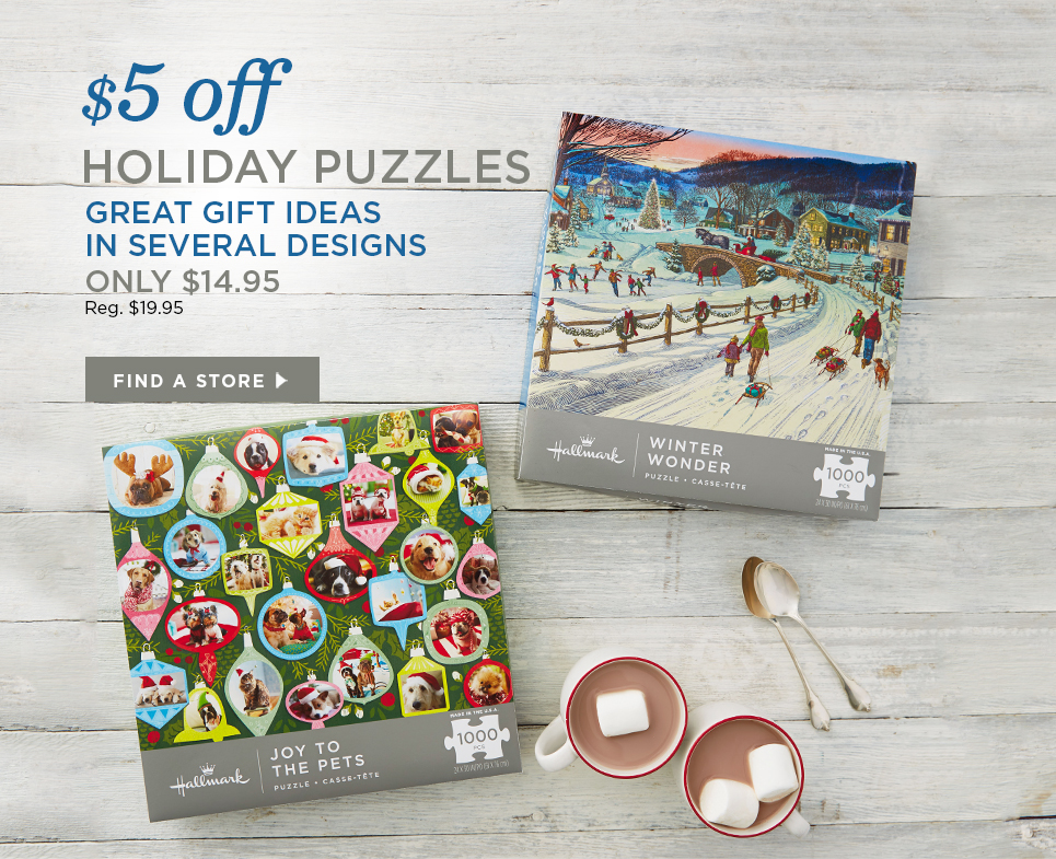$5 off Holiday puzzles