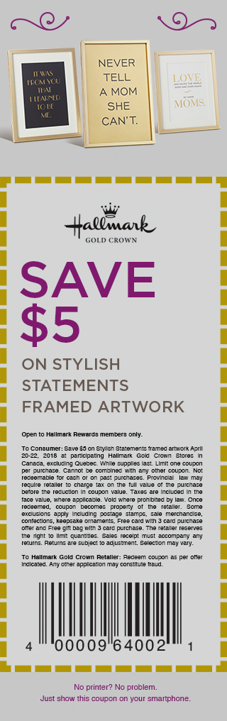 Save $5 on Stylish Statements Framed Artwork