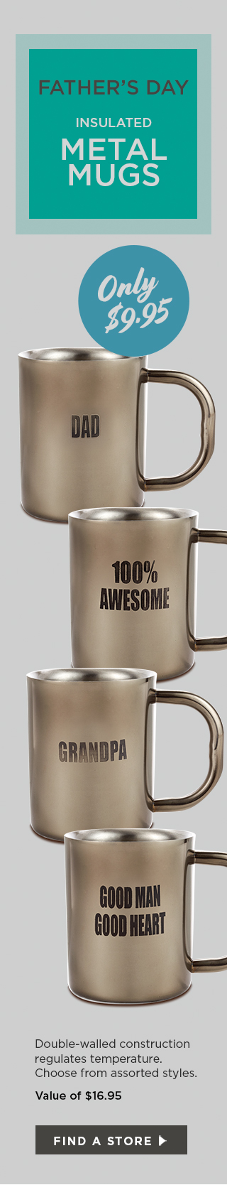 Father’s Day Insulated Metal Mugs