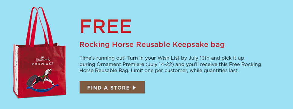 FREE Rocking Horse reusable Keepsake bag