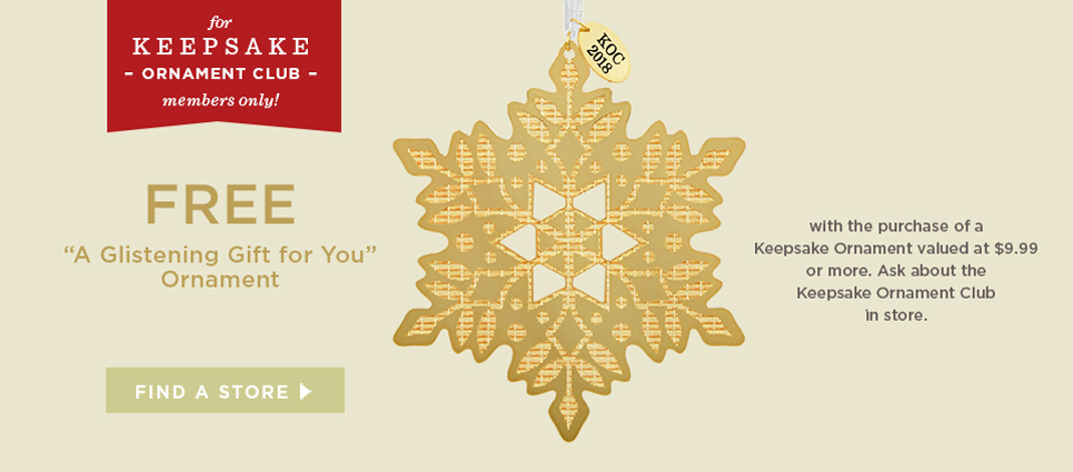 For Keepsake Ornament Club members only!