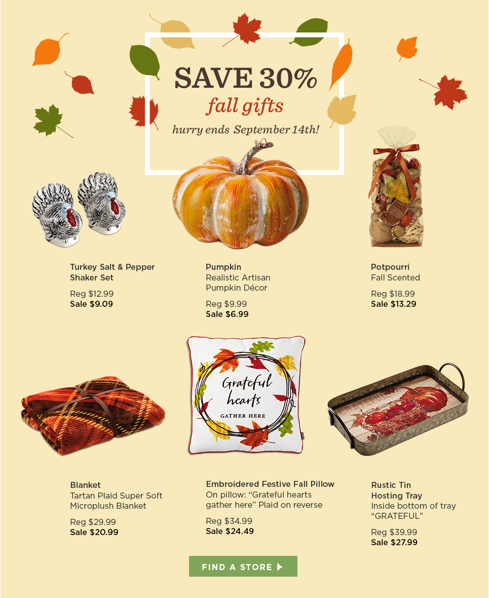 Save 30% on fall gifts - Last 2 days