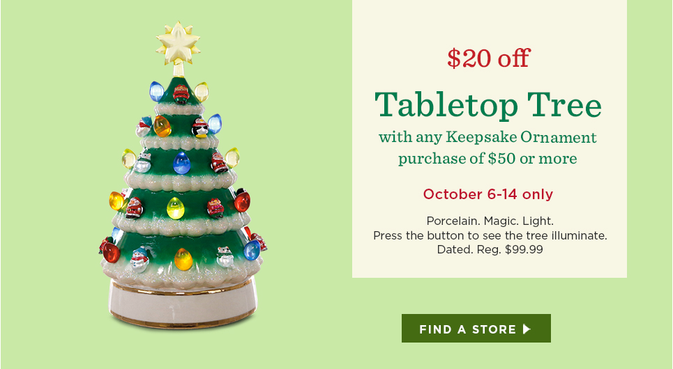$20 off Porcelain Tabletop Tree
