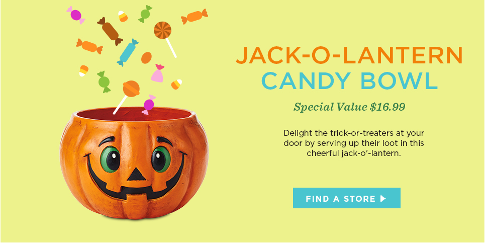 Jack-o-Lantern Candy Bowl. Special Value $16.99