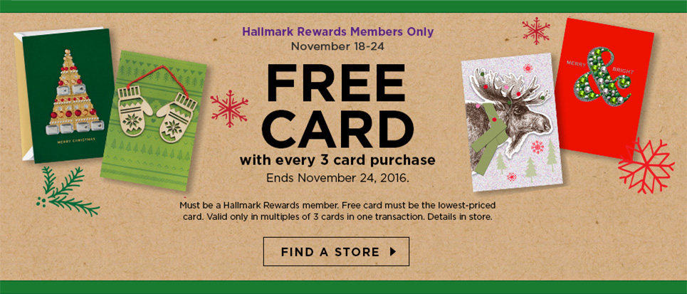 Free Card with every 3 card purchase