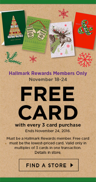 Free Card with every 3 card purchase