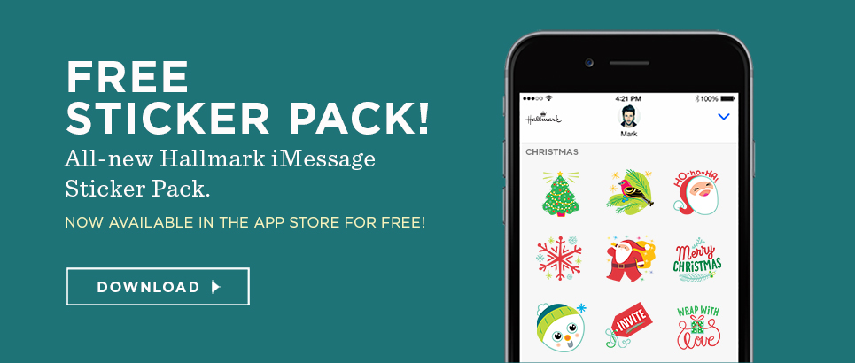 Free Sticker Pack. All-new Hallmark iMessage Sticker Pack