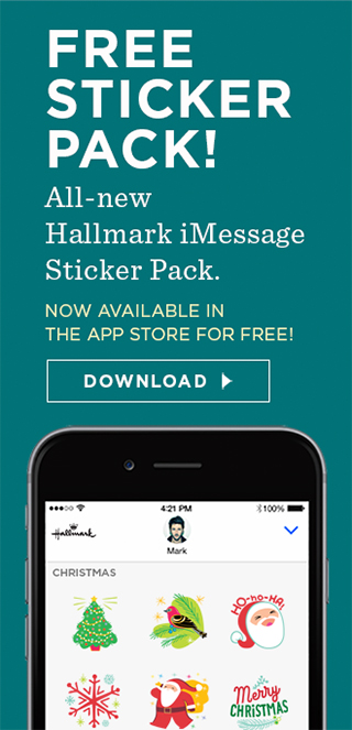 Free Sticker Pack. All-new Hallmark iMessage Sticker Pack