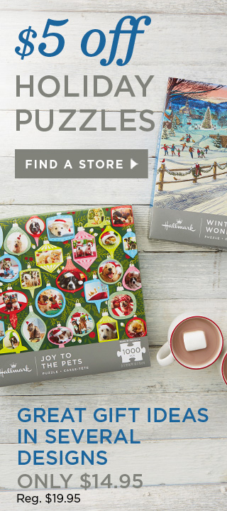 $5 off Holiday puzzles